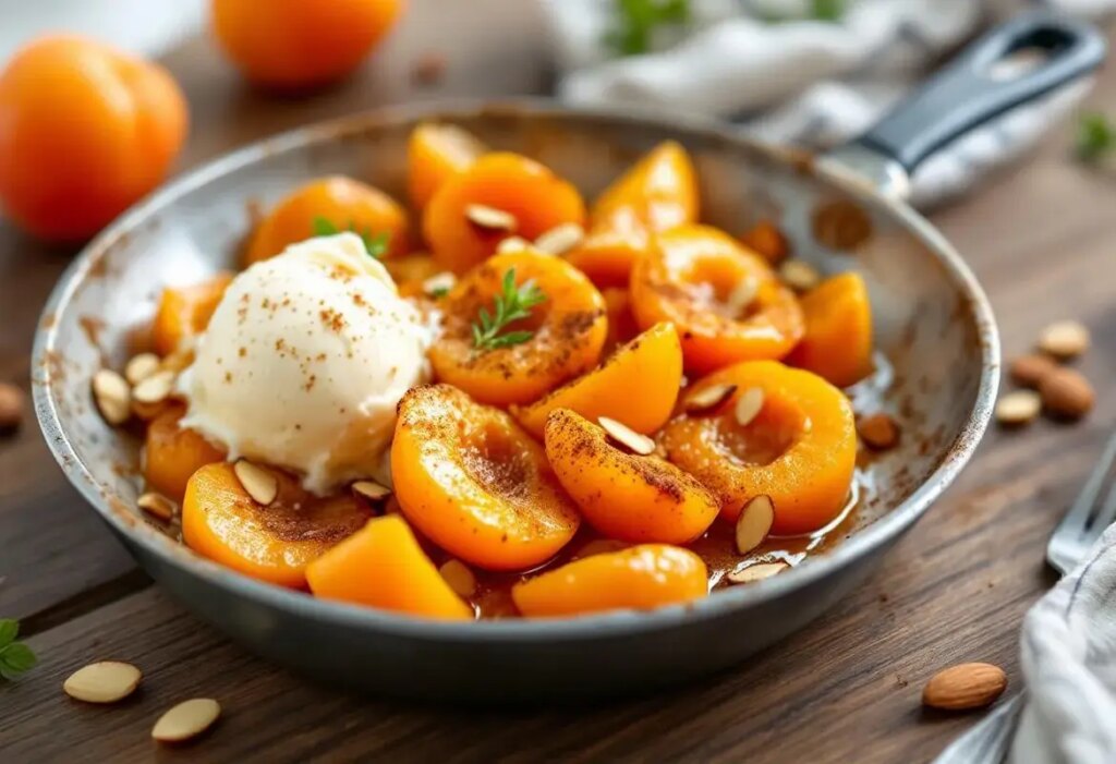 Abricots rôtis à la poêle et glace vanille : un dessert minute sans allumer le four.jpg