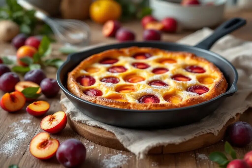 Ce clafoutis aux prunes, je le fais à la poêle : zéro four, 100 % fondant.jpg