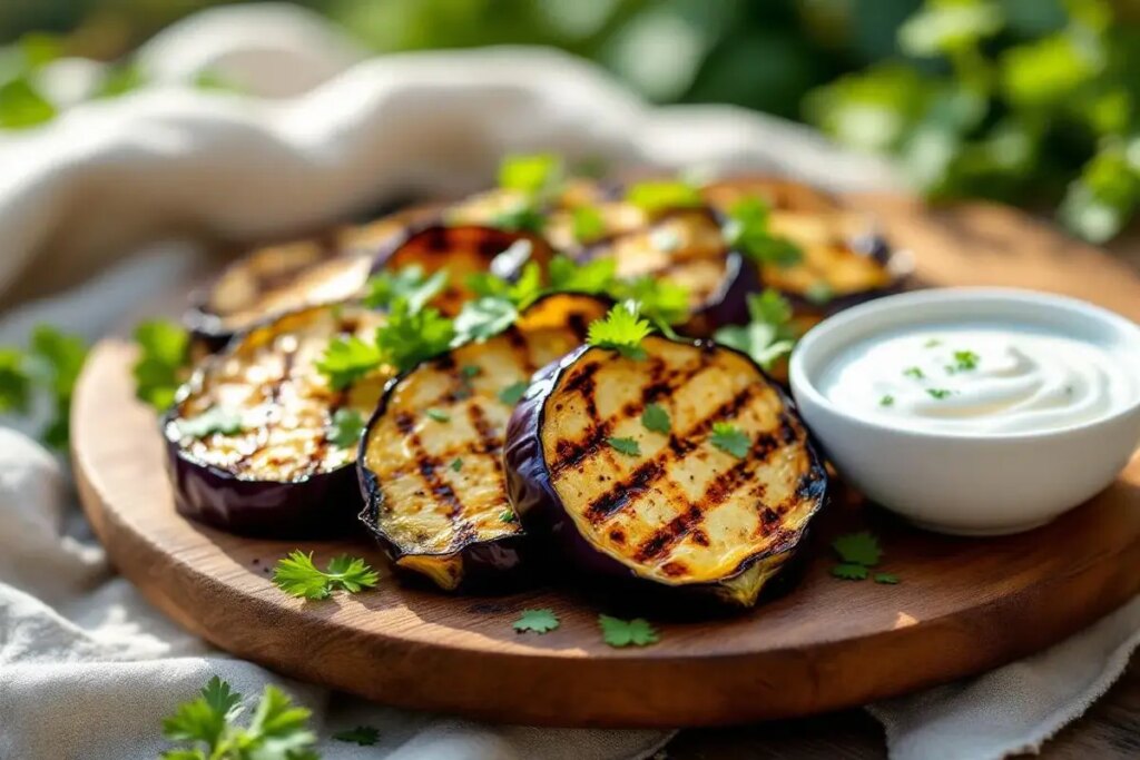 Je grille mes aubergines à la plancha comme ça : sauce yaourt-citron-coriandre, un vrai délice d’été.jpg