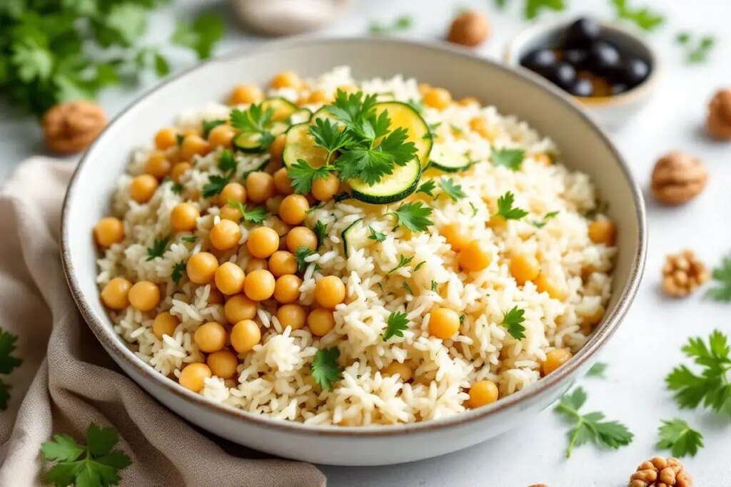 Je revisite le riz façon grecque avec citron confit, pois chiches et courgette crue : fraîcheur absolue.jpg